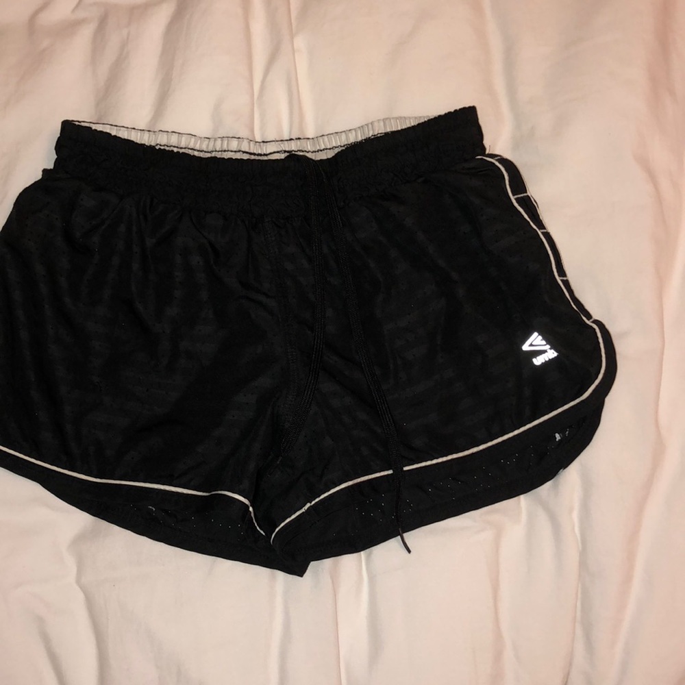s umbro black running shorts